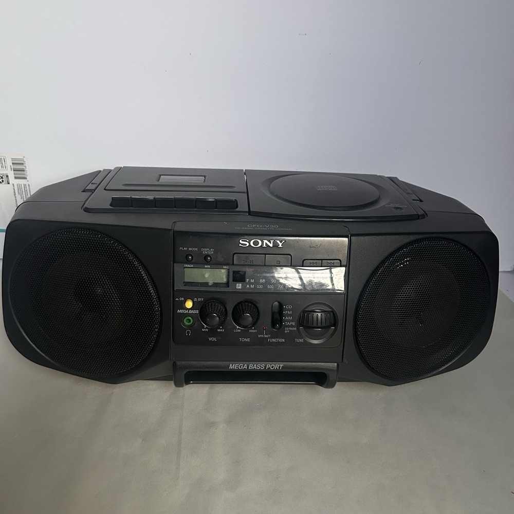 Sony CFD-V10 CD Radio Cassette Portable Boombox Read